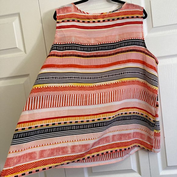 CJ Banks Women's Tunic Top Pattern Print Plus Size 3XL Lightweight Comfy - Picture 4 of 4